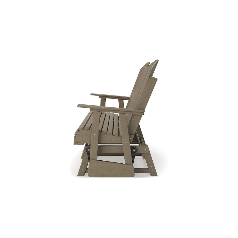 Signature Design by Ashley Hyland wave Outdoor Glider Loveseat - 67  W x 31.5  D x 41.75  H