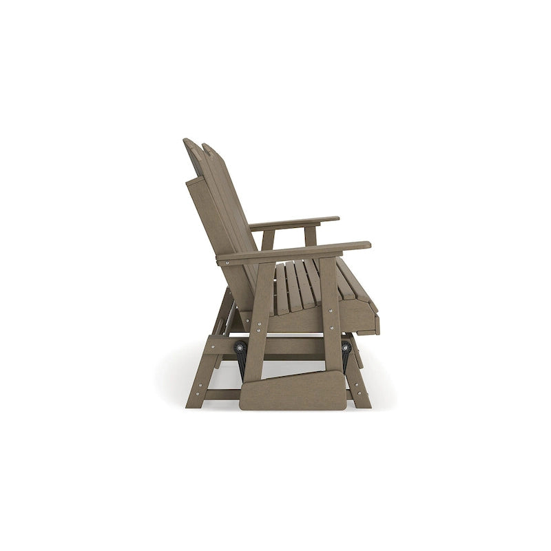Signature Design by Ashley Hyland wave Outdoor Glider Loveseat - 67  W x 31.5  D x 41.75  H