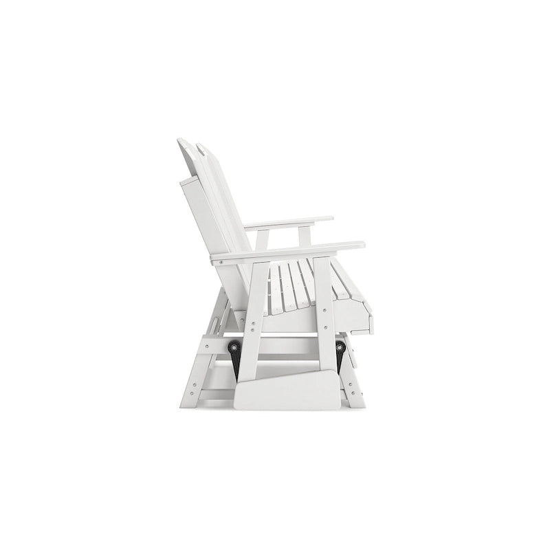 Signature Design by Ashley Hyland wave Outdoor Glider Loveseat - 67  W x 31.5  D x 41.75  H