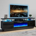 70 TV Stand with 36 Fireplace and Adjustable Shelves