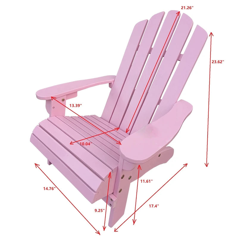 Outdoor Wood Children Adirondack Chair