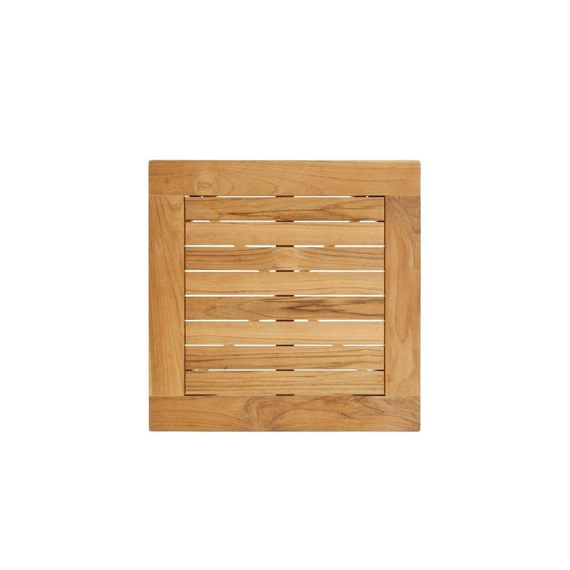 Winston All-Natural Teak Outdoor 24  Square Side Table