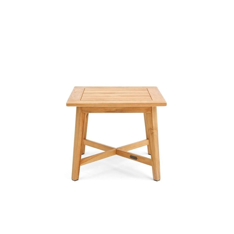 Winston All-Natural Teak Outdoor 24  Square Side Table