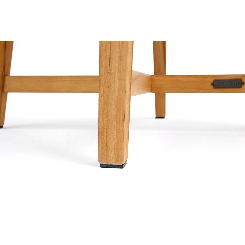 Winston All-Natural Teak Outdoor 24  Square Side Table