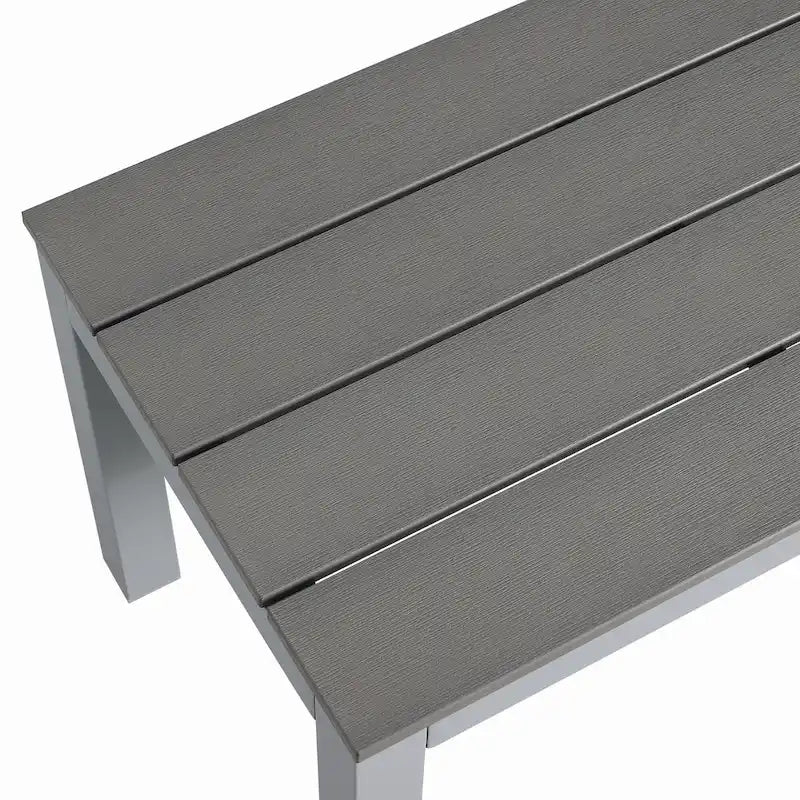 Newport Outdoor Patio 7ft Slate Pool Table 6-Seater Dining Set with 4 Benches & Accessories, Cement Finish