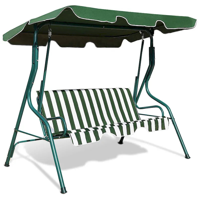 3-Person Patio Outdoor Yard Swing with Canopy