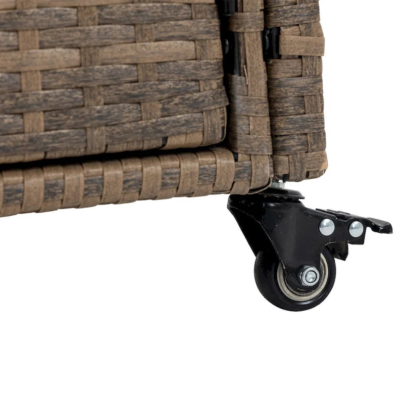 Outdoor Wicker Bar Cart
