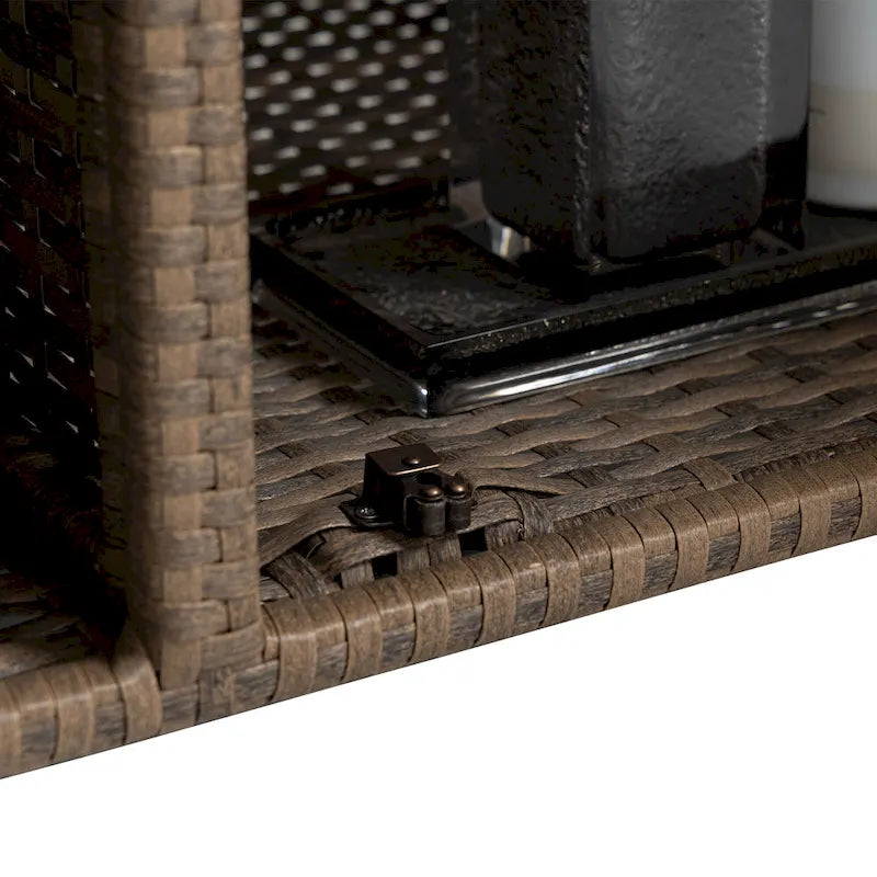 Outdoor Wicker Bar Cart