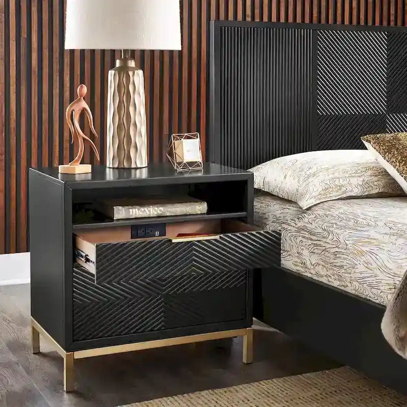 Elea Carved Chevron Bedroom Set by iNSPIRE Q Bold