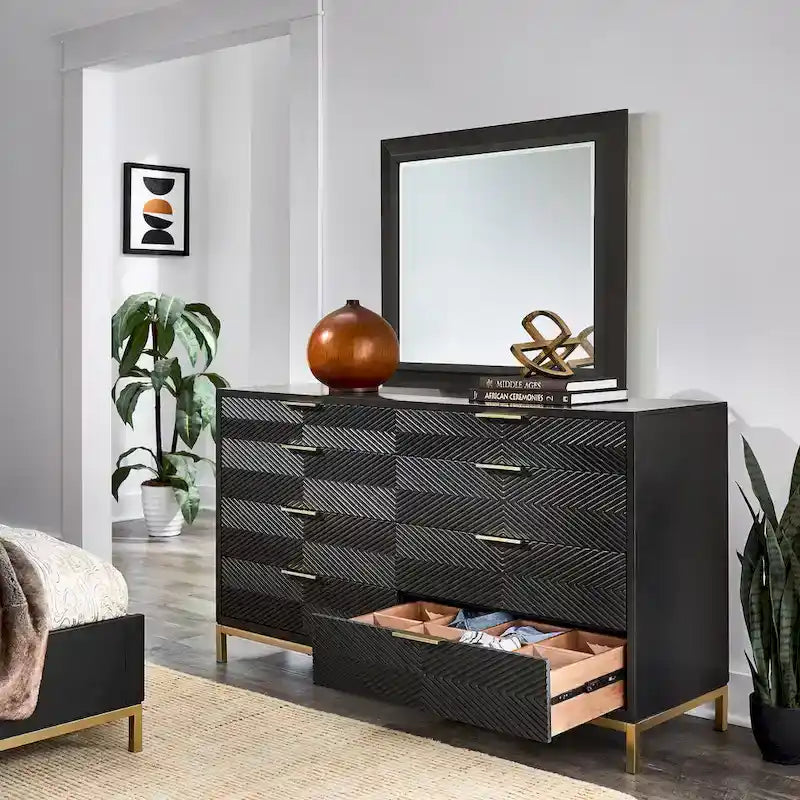 Elea Carved Chevron Bedroom Set by iNSPIRE Q Bold