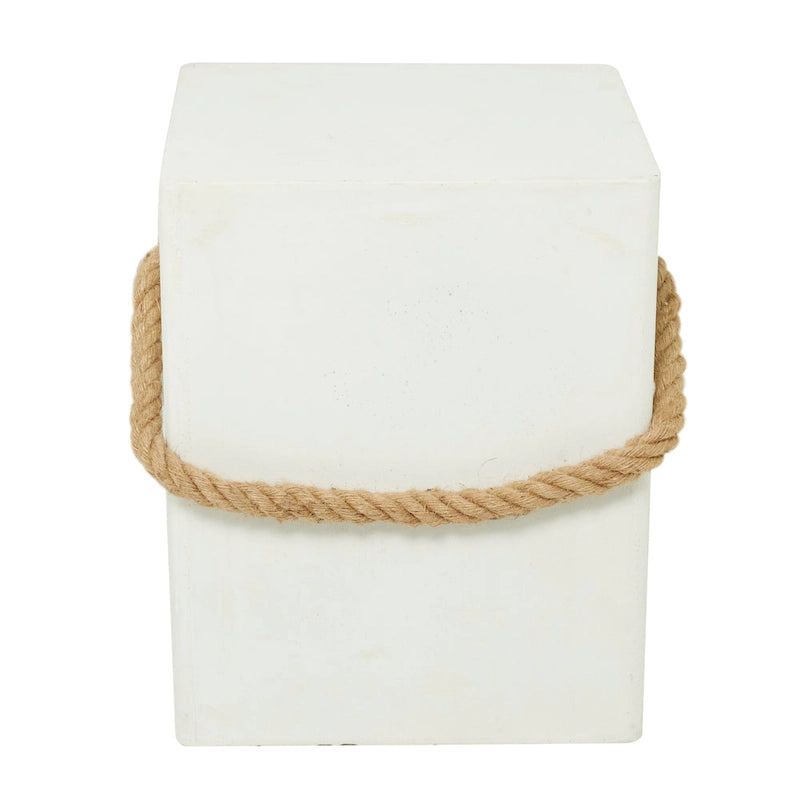 Fiber clay Contemporary Outdoor Accent Table - 15 x 15 x 18