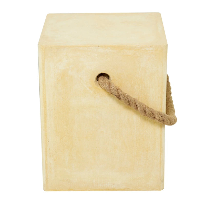 Fiber clay Contemporary Outdoor Accent Table - 15 x 15 x 18