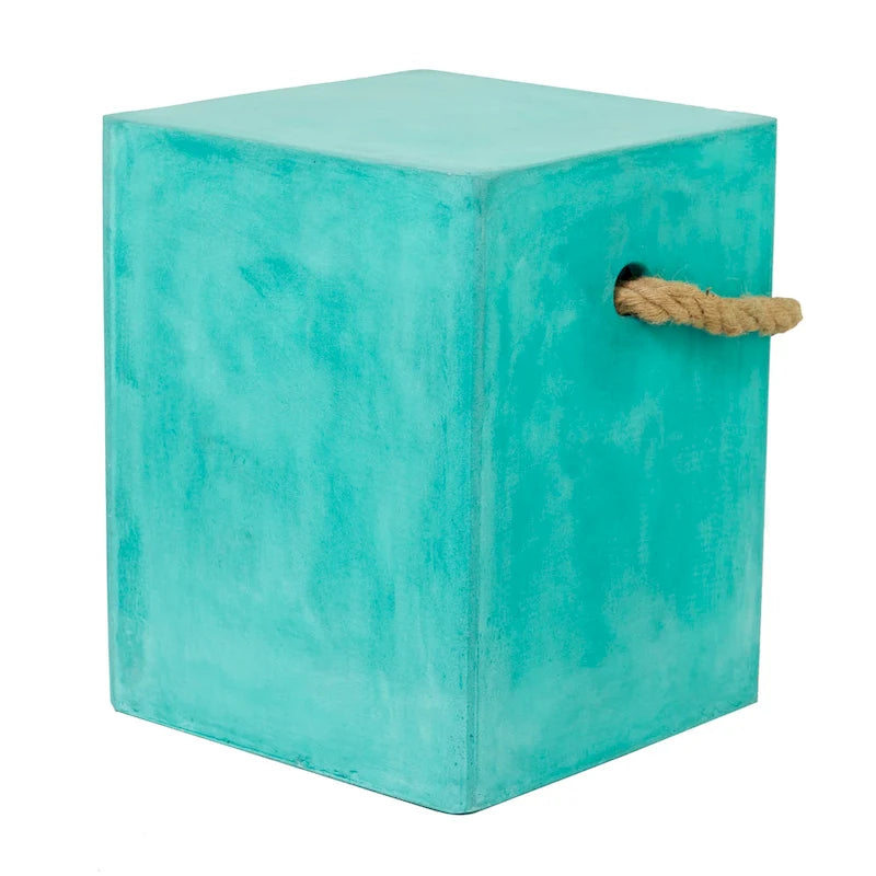 Fiber clay Contemporary Outdoor Accent Table - 15 x 15 x 18