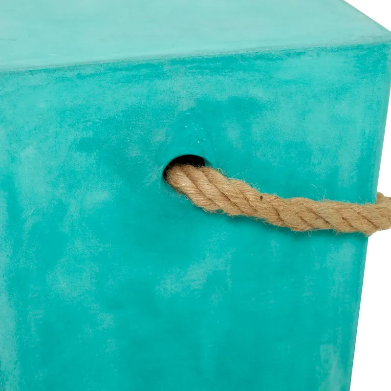 Fiber clay Contemporary Outdoor Accent Table - 15 x 15 x 18