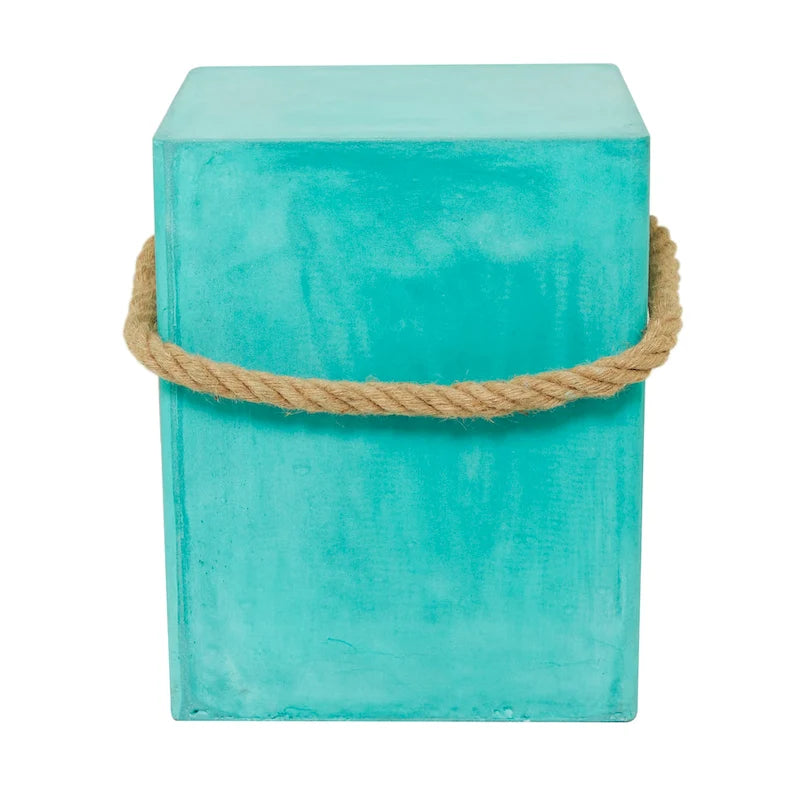 Fiber clay Contemporary Outdoor Accent Table - 15 x 15 x 18