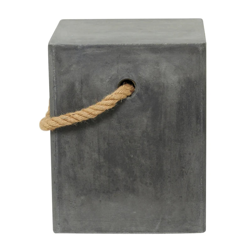 Fiber clay Contemporary Outdoor Accent Table - 15 x 15 x 18