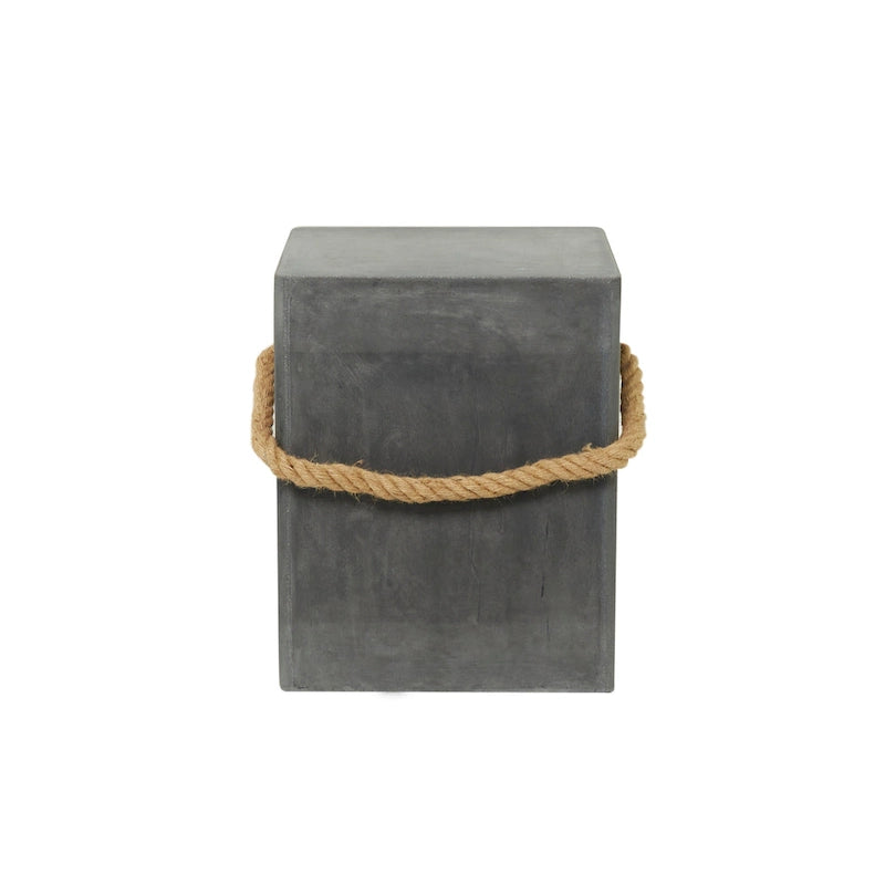Fiber clay Contemporary Outdoor Accent Table - 15 x 15 x 18