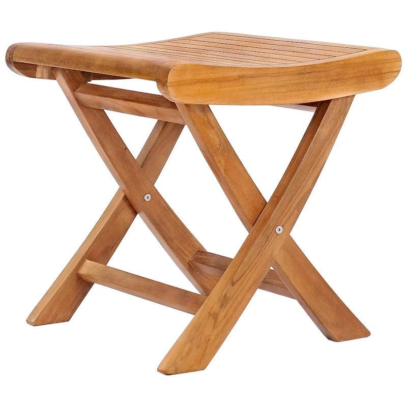 Chic Teak Italy Teak Wood Outdoor Footstool / Side Table, made from A-Grade Teak Wood