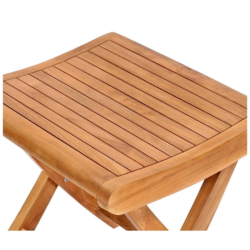 Chic Teak Italy Teak Wood Outdoor Footstool / Side Table, made from A-Grade Teak Wood