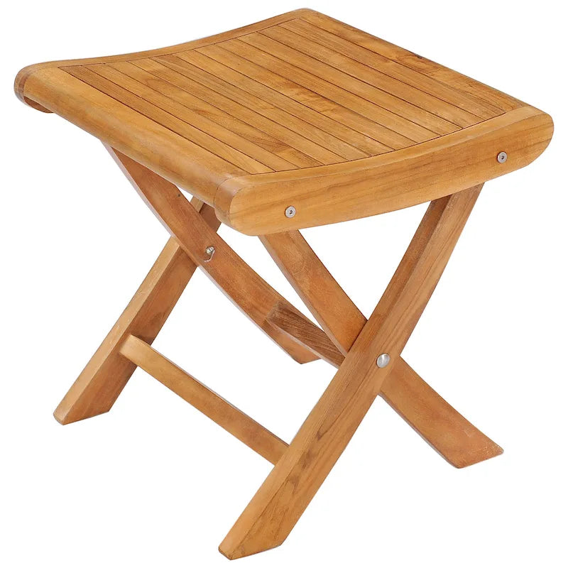 Chic Teak Italy Teak Wood Outdoor Footstool / Side Table, made from A-Grade Teak Wood