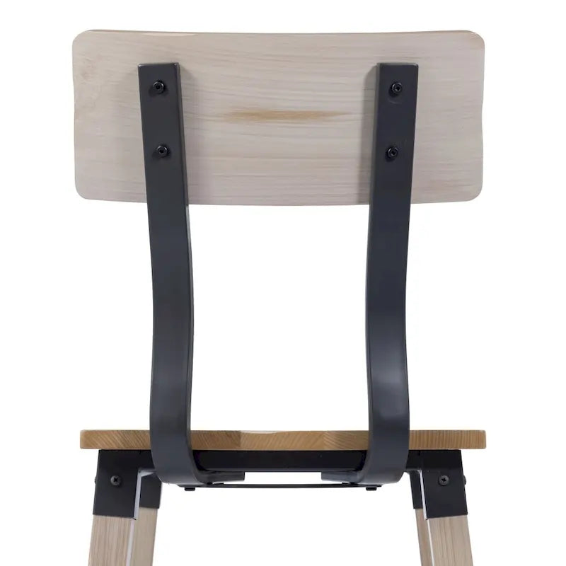 4 Pack Commercial Grade Rustic Antique Industrial Style Wood Dining Chair