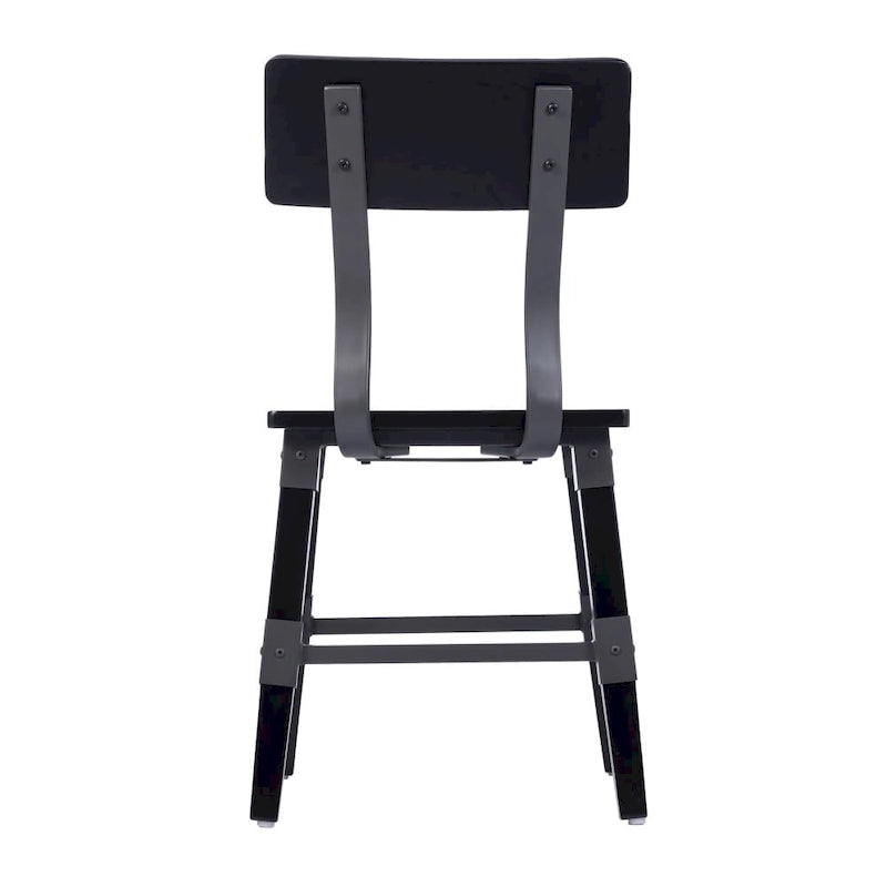 4 Pack Commercial Grade Rustic Antique Industrial Style Wood Dining Chair