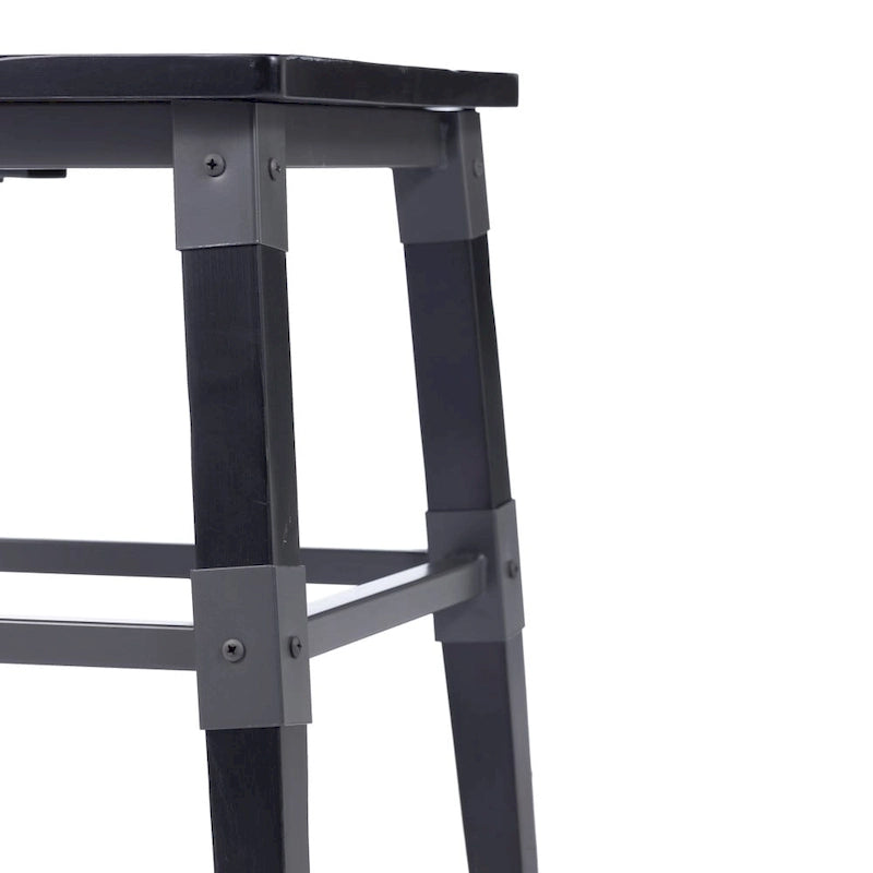 4 Pack Commercial Grade Rustic Antique Industrial Style Wood Dining Chair