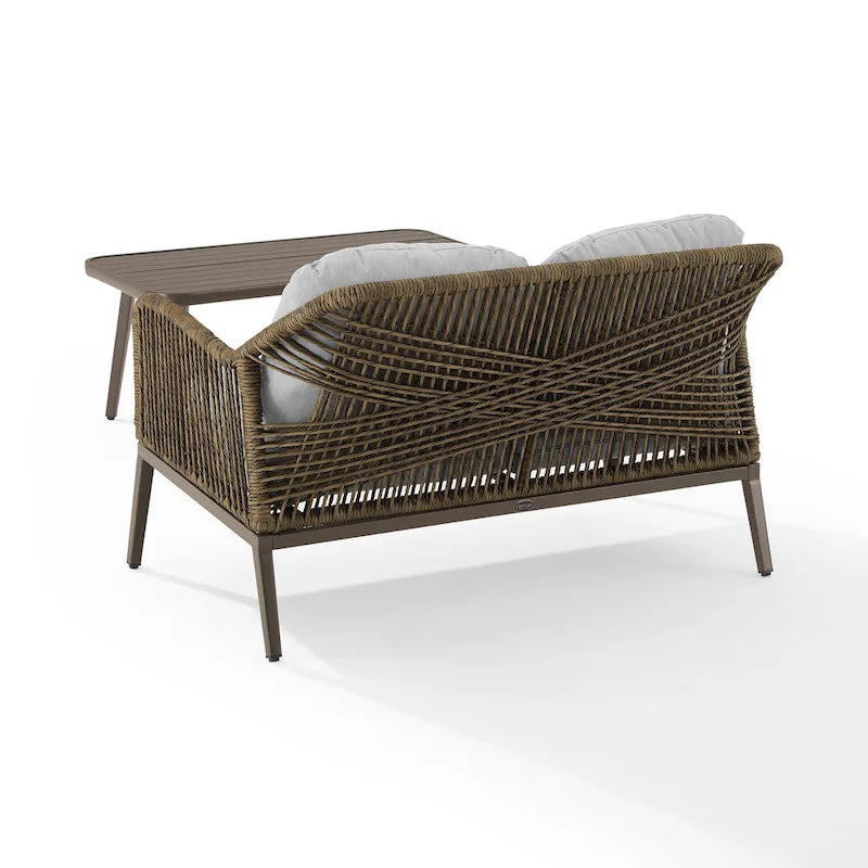 Haven 2Pc Outdoor Wicker Conversation Set - 75 D x 48 W x 29.75 H