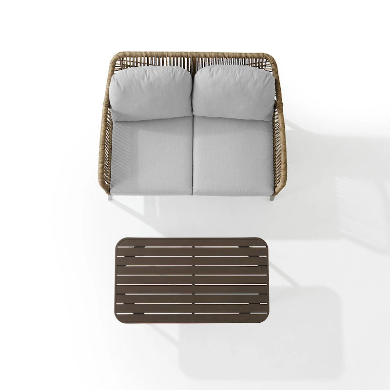 Haven 2Pc Outdoor Wicker Conversation Set - 75 D x 48 W x 29.75 H