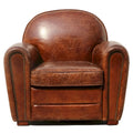 Genuine Leather Paris Club Chair, Brown