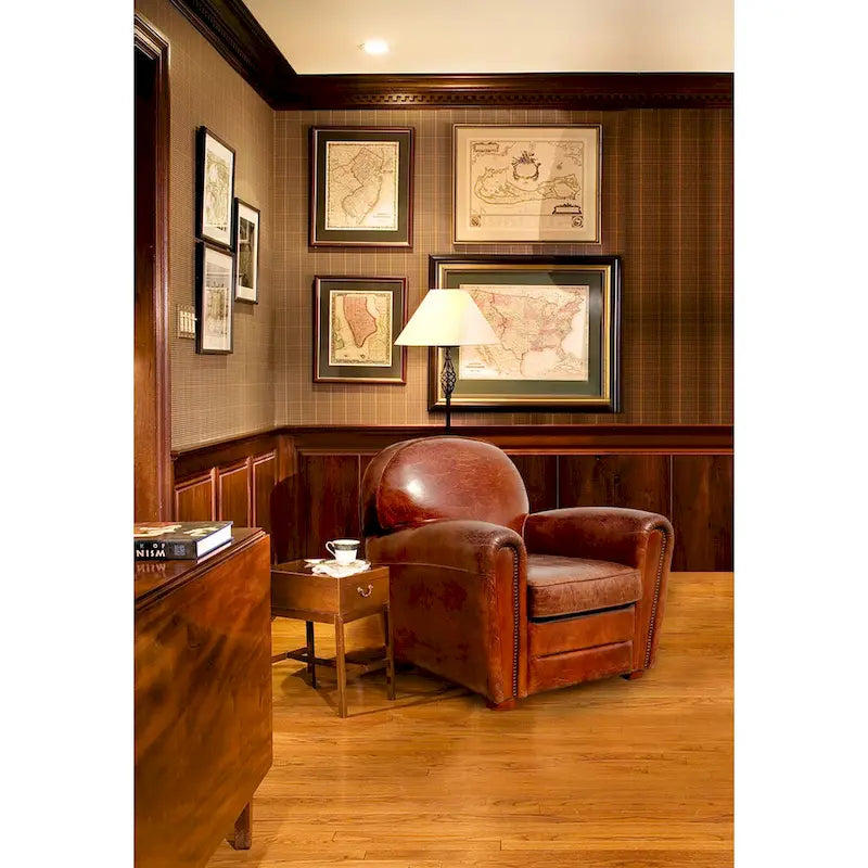 Genuine Leather Paris Club Chair, Brown