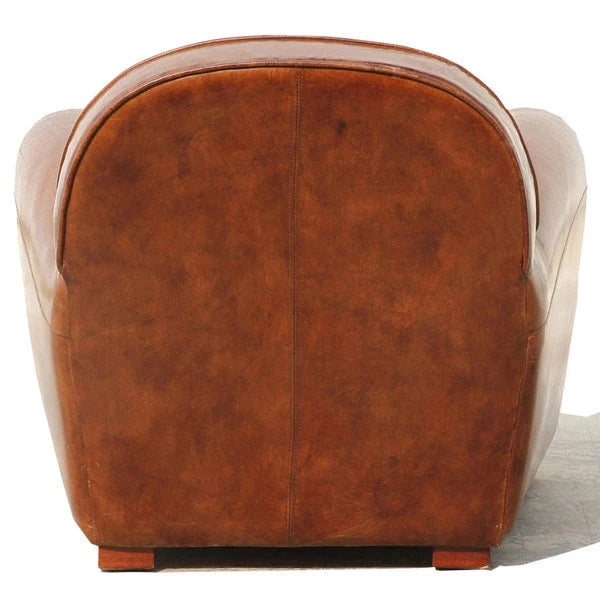 Genuine Leather Paris Club Chair, Brown