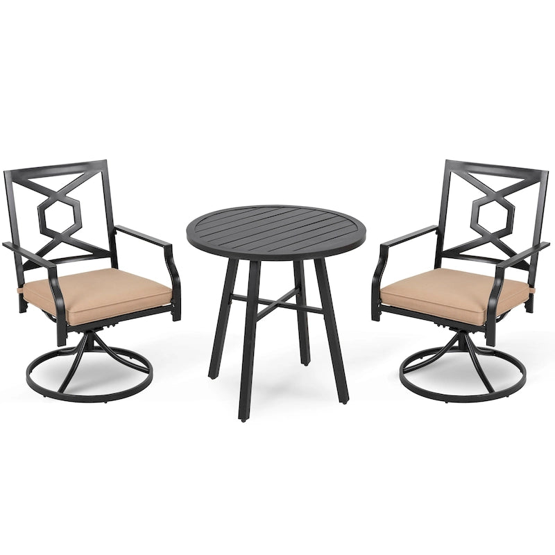 Outdoor Set With Swivel Chairs