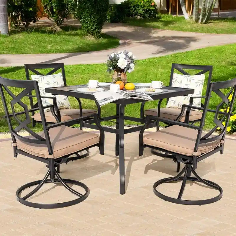 Outdoor Set With Swivel Chairs