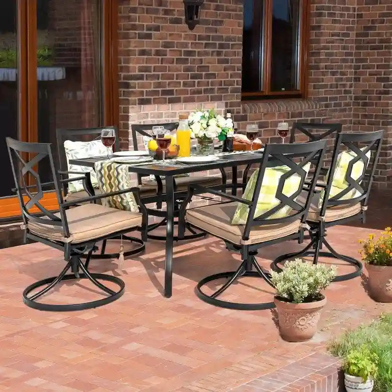 Outdoor Set With Swivel Chairs