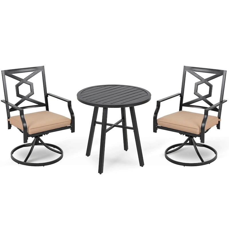 Outdoor Set With Swivel Chairs