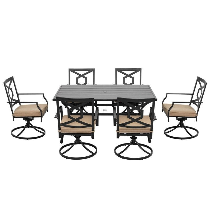 Outdoor Set With Swivel Chairs