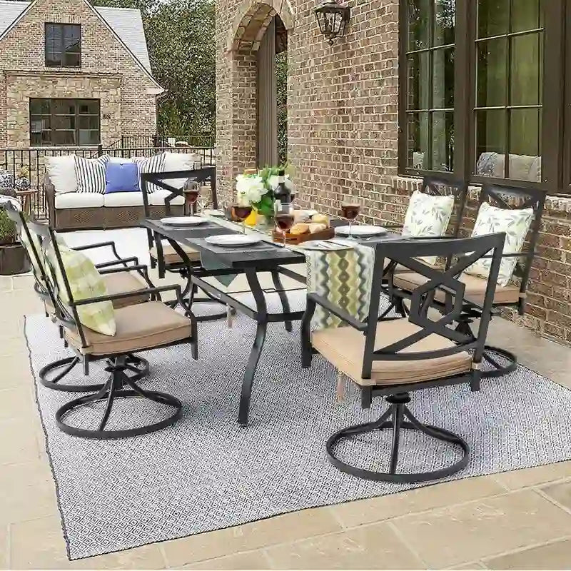 Outdoor Set With Swivel Chairs