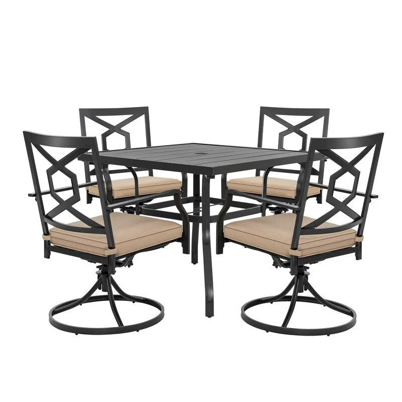 Outdoor Set With Swivel Chairs