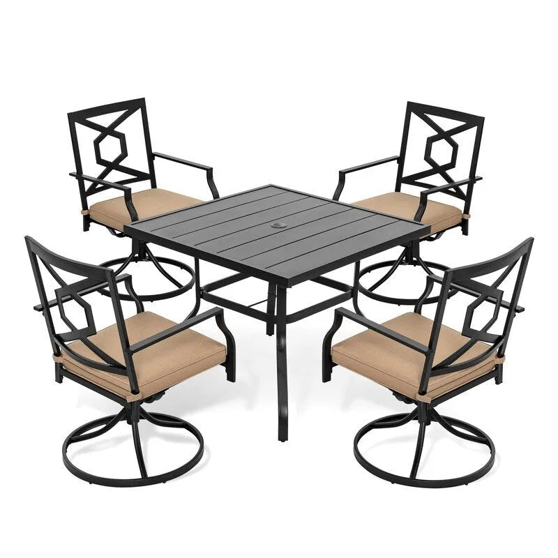 Outdoor Set With Swivel Chairs