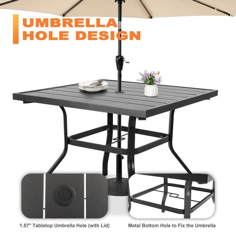 Outdoor Set With Swivel Chairs