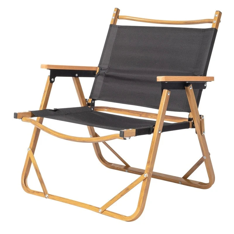 Aluminum Frame 600D Oxford Cloth Wood Grain Spray Paint Camping Chair