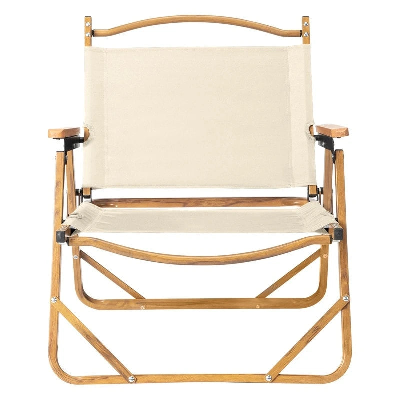 Aluminum Frame 600D Oxford Cloth Wood Grain Spray Paint Camping Chair