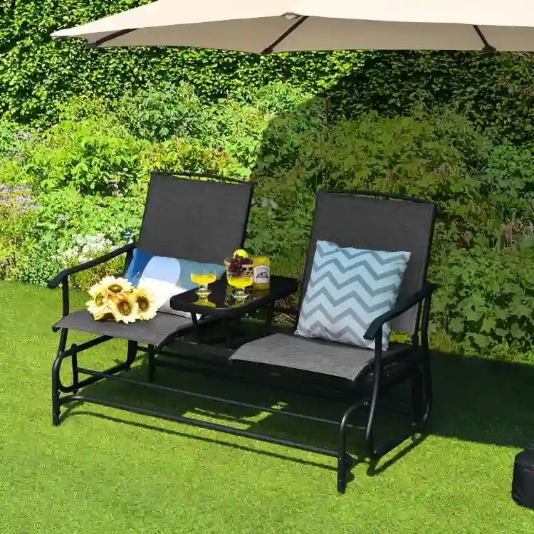 Comfortable 2-Person Loveseat for Patio and Garden - 57  x 28  x 38  (L x W x H)
