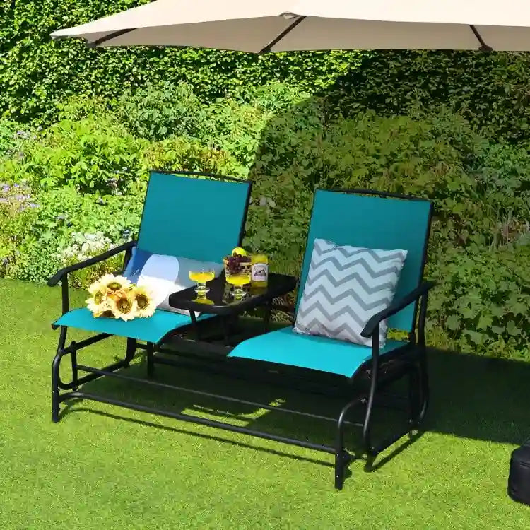 Comfortable 2-Person Loveseat for Patio and Garden - 57  x 28  x 38  (L x W x H)