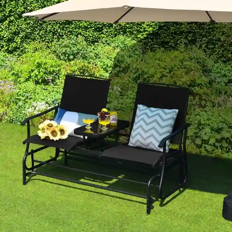 Comfortable 2-Person Loveseat for Patio and Garden - 57  x 28  x 38  (L x W x H)