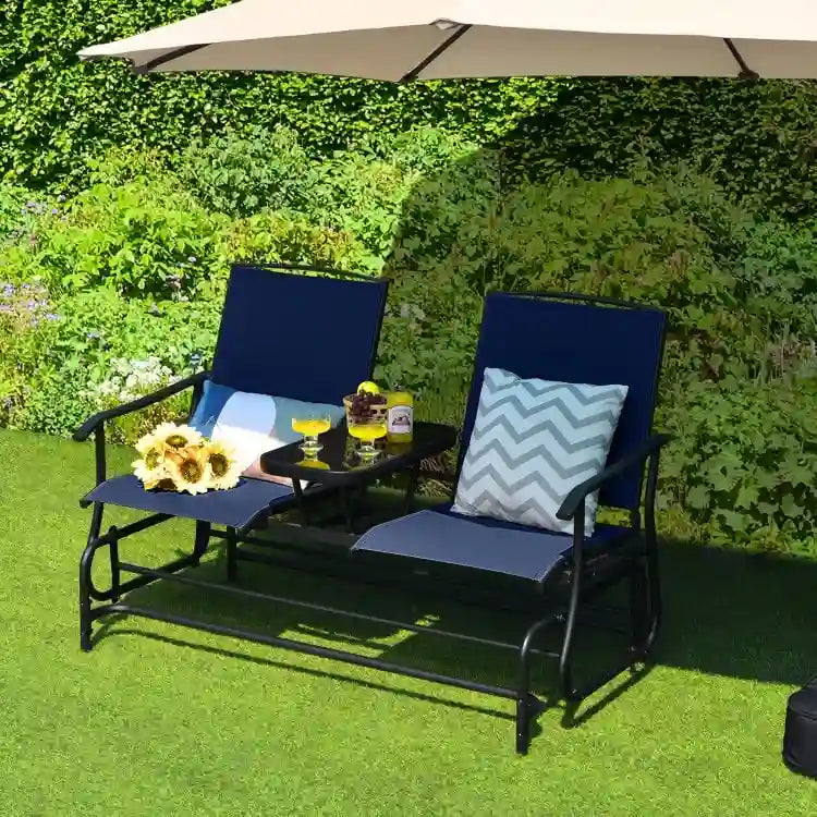 Comfortable 2-Person Loveseat for Patio and Garden - 57  x 28  x 38  (L x W x H)