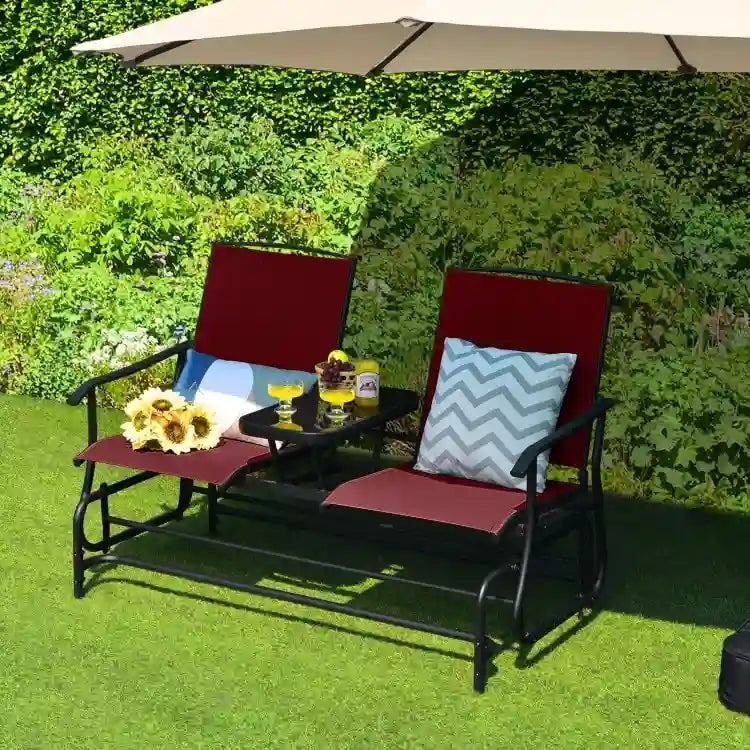 Comfortable 2-Person Loveseat for Patio and Garden - 57  x 28  x 38  (L x W x H)