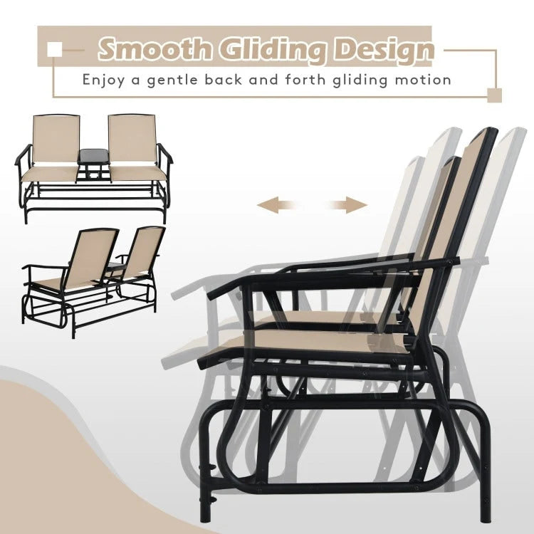 Comfortable 2-Person Loveseat for Patio and Garden - 57  x 28  x 38  (L x W x H)