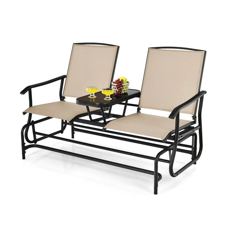 Comfortable 2-Person Loveseat for Patio and Garden - 57  x 28  x 38  (L x W x H)